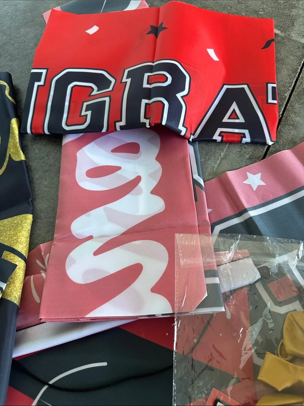 Graduation Party Supplies Bundle - Red, Black & Gold all class of 2026 stuff